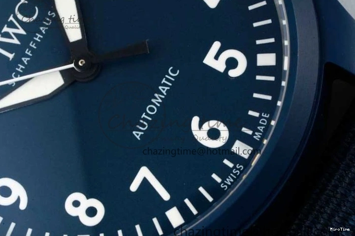 MIROTIME 0209 Mark XVIII IW328101 Blue Ceramic M+F 1:1 Best Edition Blue Dial on Blue Nylon Strap A Efficient 7066